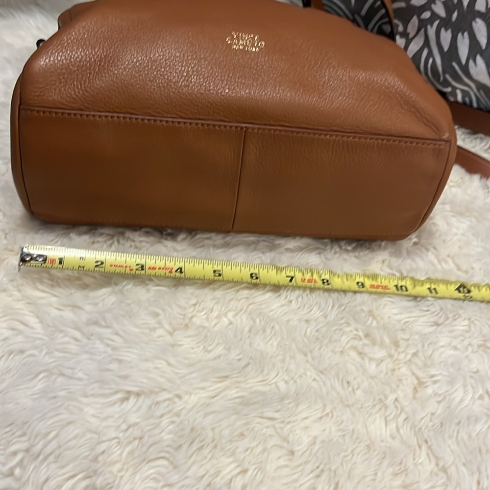 Vince Camuto Brown Leather Satchel with Shoulder Strap - Picture 6 of 10